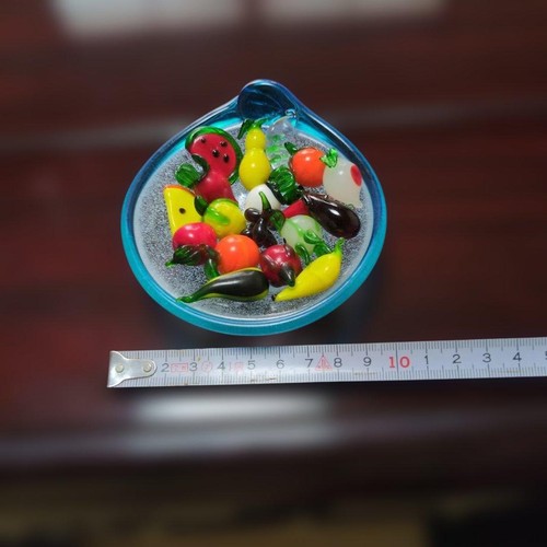 Glass fruit motif - , decorative