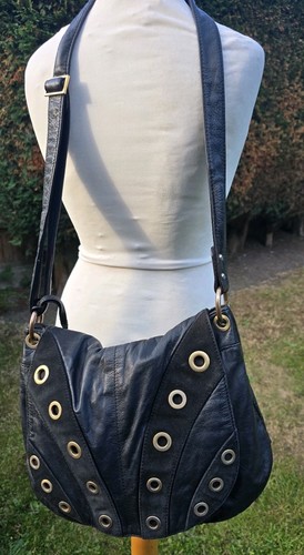 Black 100 leather - black, studs