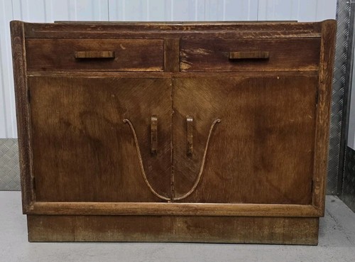 Art deco style oak sideboard - oak,