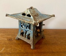 Vintage Cast Iron Pagoda Hanging Chinese Lantern Japanese Toro Garden Wind Chime