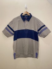 Deal Clothing Mens Artists Yachting Smock Shirt Blue Cream Vintage Size Medium