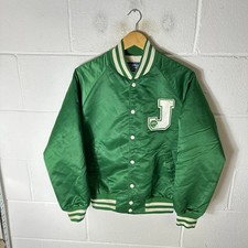Vintage New York Jets Jacket Mens Small Green Stahl Urban Satin Varsity 70s NFL