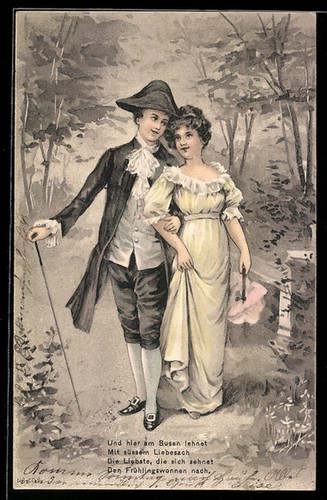 Postcard young gentleman a - postcard:, in