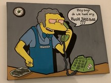 The Simpsons - Moe Szyslak - “OVERDOSED ART” one of a kind hand painted canvas 