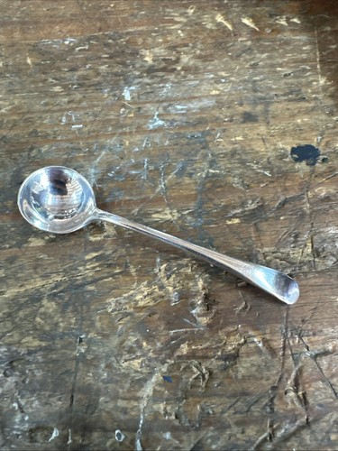Silver hallmarked salt spoon - silver,