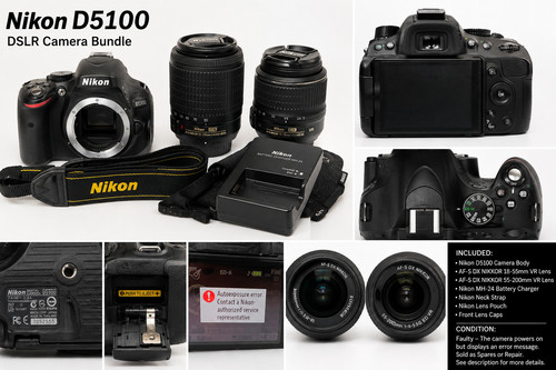 Nikon d5100 dslr - nikon, bundle