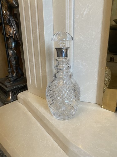 Hallmarked silver top crystal - hallmarked,