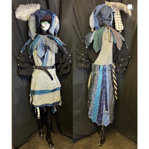 Blue tie jester womans - blue, jester-womans