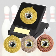 Ten Pin Bowling Medal in Box