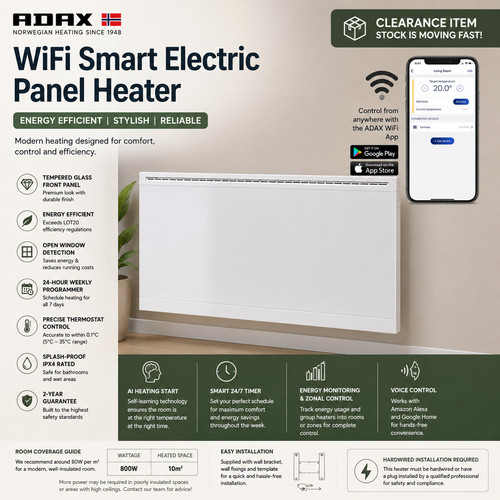 Adax iver wifi electric panel - adax,