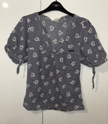 Neill blue white floral - blue, &