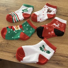 BN Children’s Christmas Socks X 5 Age 2-3 Years Gifts Soft