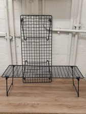 2x Ikea GREJIG Steel Shoe Rack Shelf, Foldable Stackable, 58x27x17cm Black