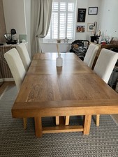 Oak Dining Room Table Solid, Chunky, Extendable