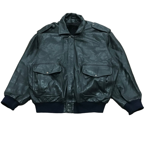 Leather flight jacket men - leather,