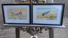 Pair of framed watercolour