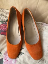 COS Orange Suede Shoes 5 Uk