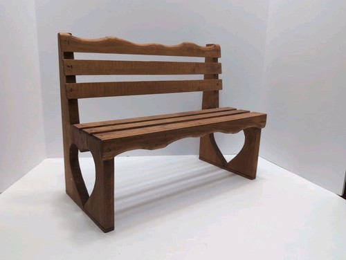 Mini slatted wooden park bench - slatted,
