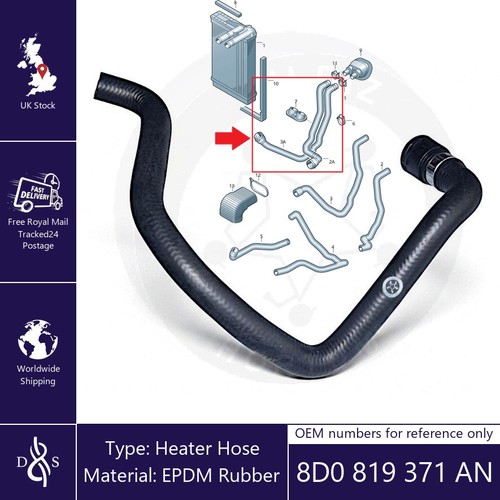 Heater hose fits - fits, vw