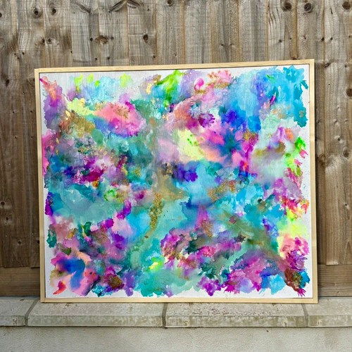 Framed ooak abstract painting - framed,
