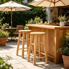 60CM Wooden Bar Stool Kitchen