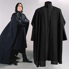 Halloween Costume Professor Severus Snape Cosplay Harry Potter Cloak Outfit UK
