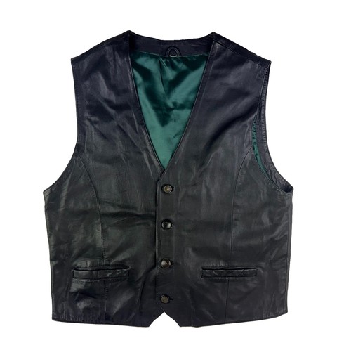 Real leather waistcoat - waistcoat, vest