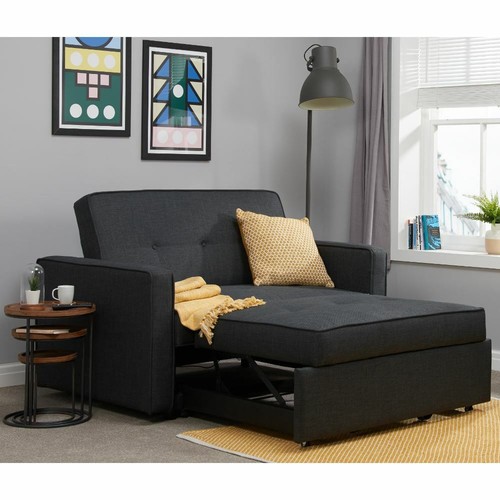 Sofa bed otto grey fabric - sofa,