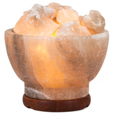 100% HIMALAYAN SALT LAMP | BIG FIRE BOWL LAMP SHAPE CRYSTAL ROCK IONIZING LAMP