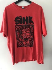 80s 90s British Punk Band T Shirt SINK Tour  Merchandise