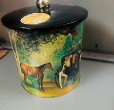 Vintage Hamper Packing Co. English Biscuit Tin with Horse & Carriage Design