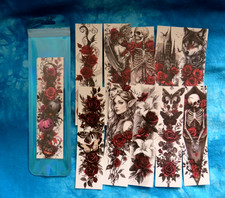 Set of 10 Bookmarks Dark Aesthetic Gothic Themed Paper Card Bookmark 15 cm