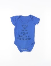 Unisex Blue Superman Babygrow