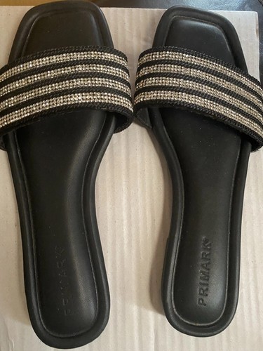 Primark black diamanté slider - primark,
