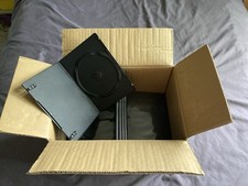 70 DVD Cases - Black - Single, 7mm Spine with Clear Front Cover