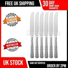 6 KINGS PATTERN DINNER KNIVES