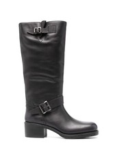 Ash Black Leather Biker Boots