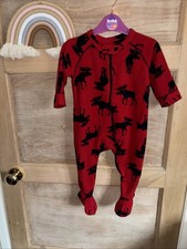 Baby Boys Fleece Babygrow By Hatley Age 3-6 Months