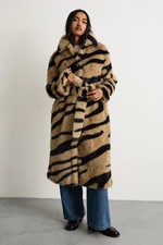 Warehouse Zebra Coat Womens