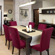 Velvet Chair Seats Covers Stretch Removable Plush Dining Slipcovers Protectors