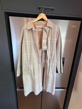 Aquascutum Beige Check Raincoat with Belt – UK 16