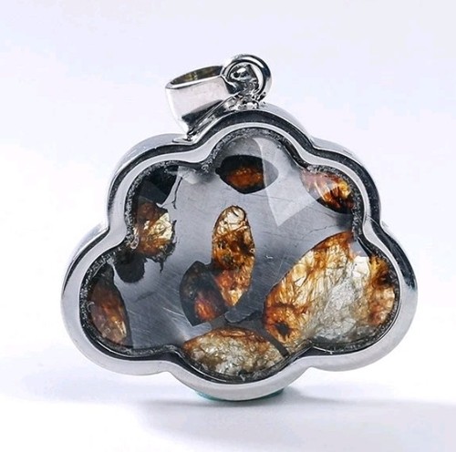 1ct pallasite meteorite - pallasite,