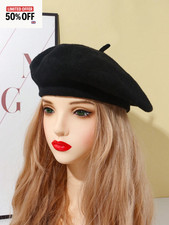 Plain beret hat - plain, autumn