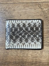 Vintage Python Snake Skin Leather Men's Wallet Bifold Natural Colour -  Rare