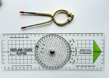 Bundle, Marine Portland Course Plotter & Weems & Plath 7" One Hand Dividers New.