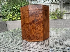Large Antique Octagonal Burr Walnut  Storage Box