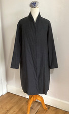 Toast Wool Mix Quilted Coat 10 Chest 44in Fully Lined Belt Dark Grey 40in Long