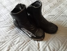 RST Tractech Black/White Evo 3 Shorty Motorcycle Boots Uk 10 EU44 RRP £100 V.G.C