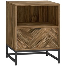 HOMCOM Bedside Table, Sofa Side Table w/ Drawer, Refurbished