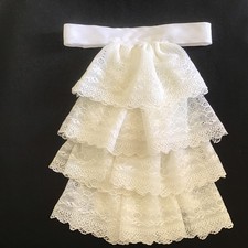 Jabot cravat white - jabot, in